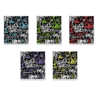 Тетрадь 96 листов в клетку, ErichKrause Graffity, обложка мелованный картон, матовая ламинация, УФ-лак, блок офсет 100% белизна, МИКС Тетрадь 96 листов в клетку, ErichKrause Graffity, обложка мелованный картон, матовая ламинация, УФ-лак, блок офсет 100% белизна, МИКС