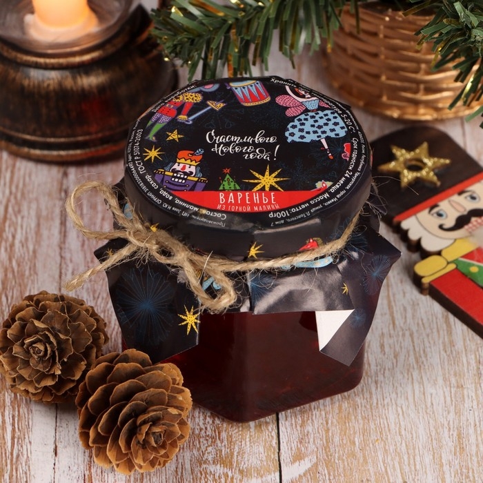 Новый год. Варенье Новый год. Варенье " Щелкунчик" из горной малины, 100 мл