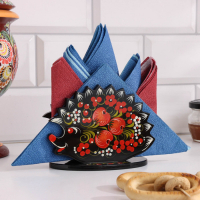 Салфетница &laquo;Ежик&raquo;, 13х10 см, хохлома