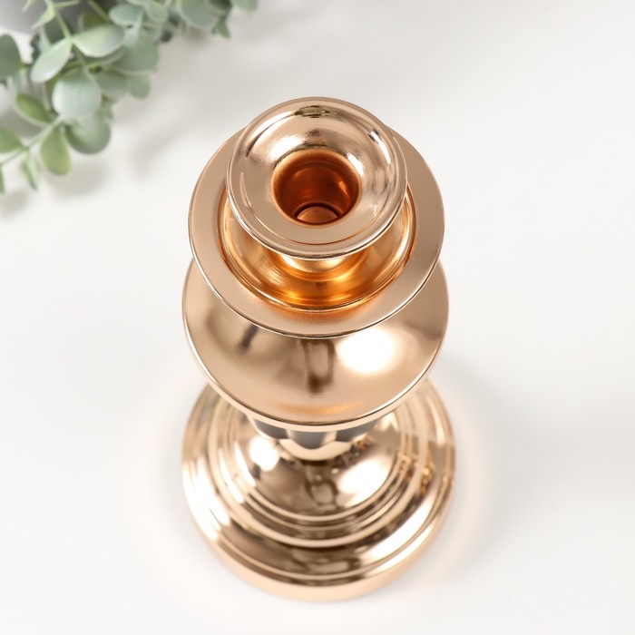 Подсвечник металл на 1 свечу d=2,5 см Подсвечник металл на 1 свечу d=2,5 см "Довиль" 11,5х11,5х27 см