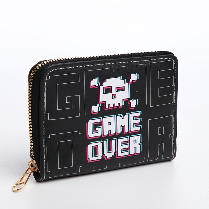 Кошелёк детский на молнии &laquo;Выбражулька&raquo;, цвет чёрный