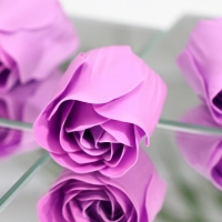 Мыльные розочки, фиолетовые, набор 3 шт. Мыльные розочки, фиолетовые, набор 3 шт.