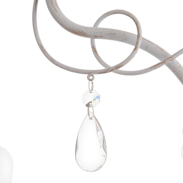 Люстра Люстра "Глория" 3xE14 40Вт белый с золотой патиной 61,5х61,5х27 см BayerLux