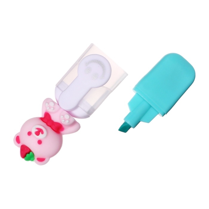 Набор маркеров текстовыделителей 6 штук 6 цветов, в пенале на молнии Мишки Набор маркеров текстовыделителей 6 штук 6 цветов, в пенале на молнии Мишки