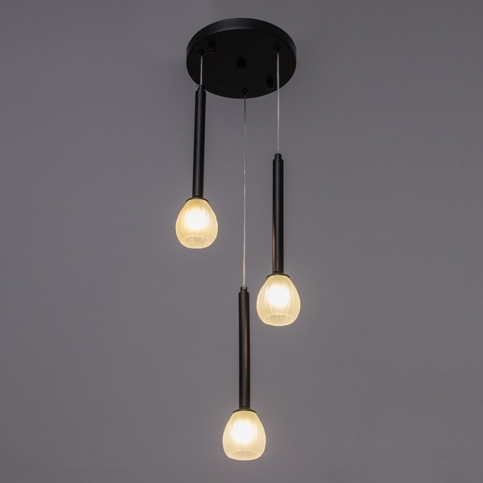 Светильник "Жаклин" 3х3Вт G4 Чёрный 30х30х180см