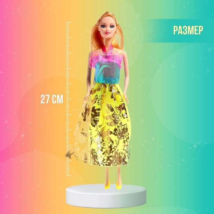Кукла-модель &laquo;Анжелика&raquo; с набором платьев,обувью и аксессуарами, МИКС