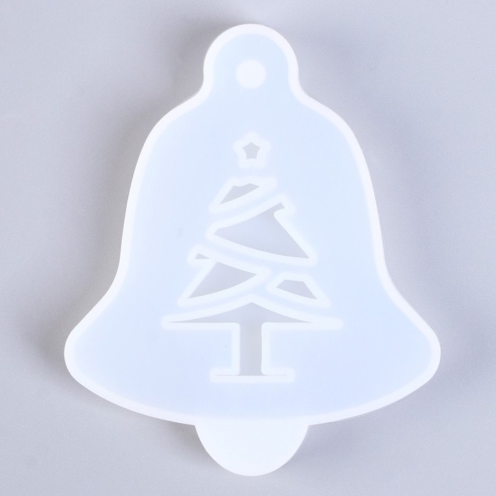 Форма силиконовая универсальная, подвеска «Колокольчик с ёлочкой» Форма силиконовая универсальная, подвеска «Колокольчик с ёлочкой»