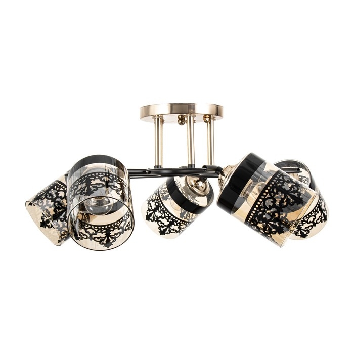 Люстра Люстра "Рейна" 5хЕ27 40Вт черный 60х60х27 см BayerLux