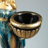 Фигура с кашпо "Девушка в платье" бронза голубой-зеленый, 1,2 л / 21х84х34см Фигура с кашпо "Девушка в платье" бронза голубой-зеленый, 1,2 л / 21х84х34см