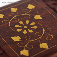 Шкатулка "Лепестки" дерево 15х10х6 см