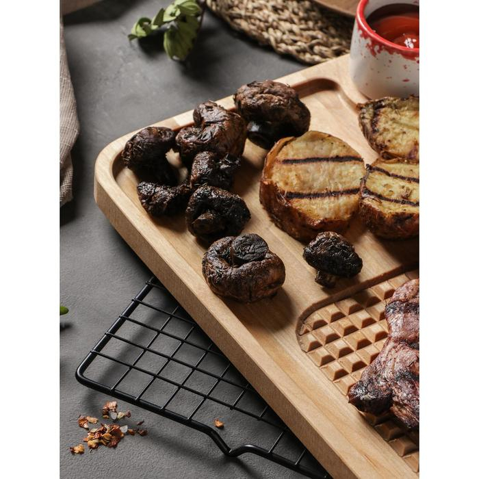 Доска сервировочная Доляна, 35&times;23&times;1,8 см, пропитка маслом, берёза