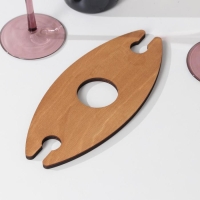 Подставка для вина и двух бокалов, 10&times;22&times;1 см