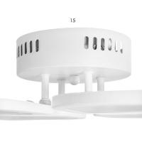 Люстра "Кацу" LED 80W 3000-6500K ПДУ белый 57,5х57,5х7,5см Люстра "Кацу" LED 80W 3000-6500K ПДУ белый 57,5х57,5х7,5см