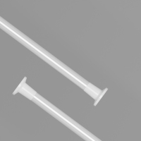 Карниз для ванной комнаты, телескопический 120-220 см, размер 200 см, цвет белый