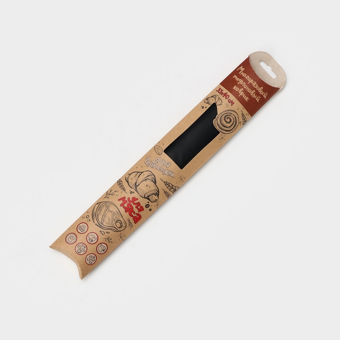 Коврик тефлоновый многоразовый, 33х40 см, черный Коврик тефлоновый многоразовый, 33х40 см, черный