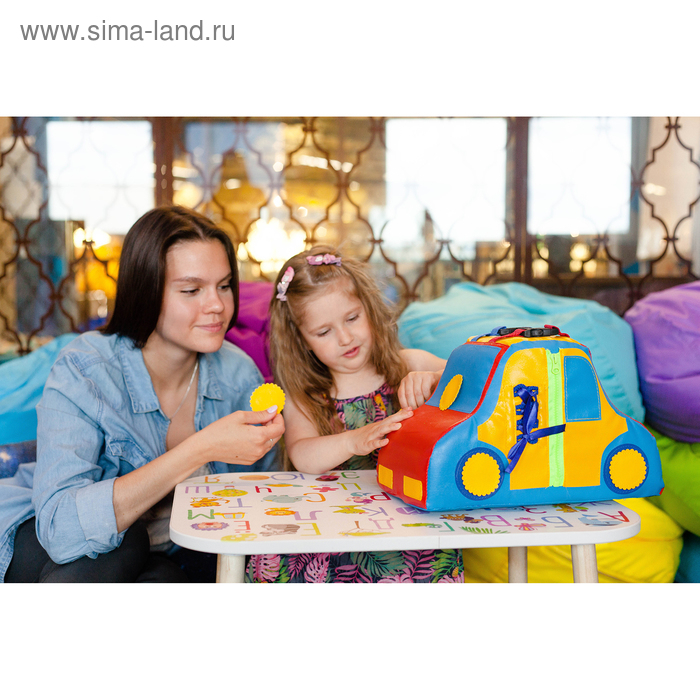Мягкий модуль тактильный &laquo;Машинка&raquo;, по методике Монтессори