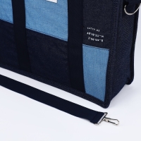 Сумка женская шопер без застёжки, с подкладкой, длинный ремень, цвет синий Сумка женская шопер без застёжки, с подкладкой, длинный ремень, цвет синий