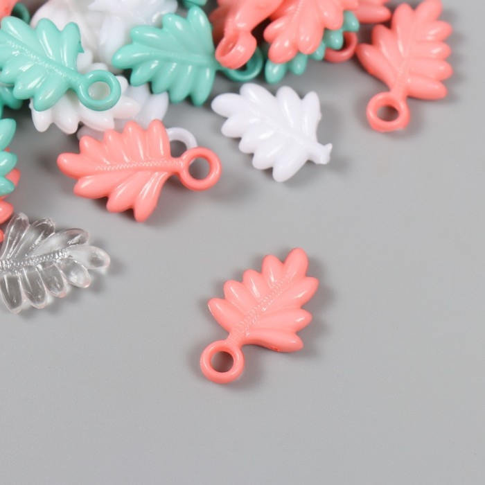 Декор для творчества Декор для творчества "Листья. Мятный, персик, белый и прозрачный" н-р 20 гр 2,2х1,4х0,4 см