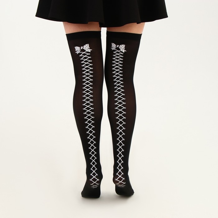Карнавальные чулки «Шнуровка», размер М Карнавальные чулки «Шнуровка», размер М