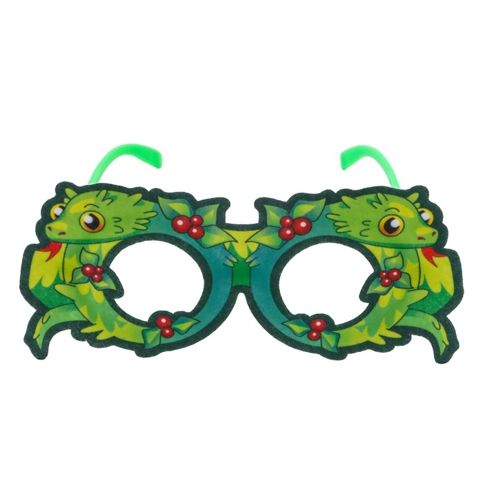 Новый год! Карнавальные очки &laquo;Змейка&raquo;, цвет зелёный