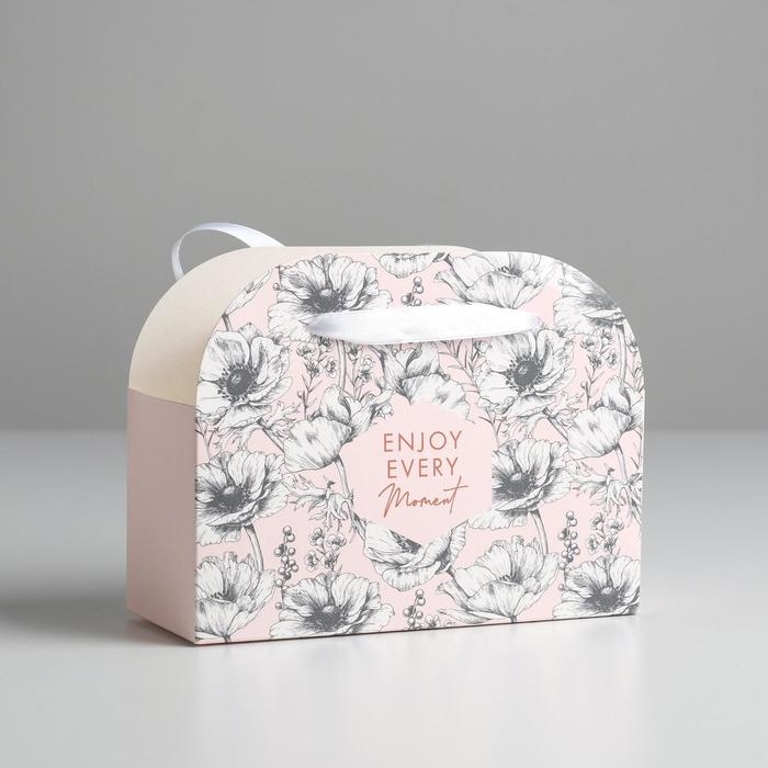 Переноска для цветов складная «Enjoy every moment», 17 × 13 × 7 см Переноска для цветов складная «Enjoy every moment», 17 × 13 × 7 см