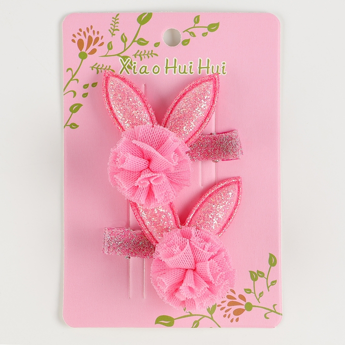 Заколки для волос 2шт, ушки зайки Заколки для волос 2шт, ушки зайки