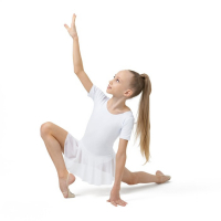 Купальник для гимнастики и танцев Grace Dance, р. 30, цвет белый