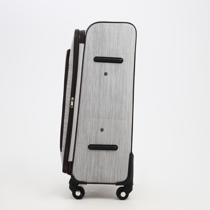 Чемодан большой 95 л (L), отдел на молнии, с расширением, кодовый замок, 4 колеса, наружный карман, цвет серый Чемодан большой 95 л (L), отдел на молнии, с расширением, кодовый замок, 4 колеса, наружный карман, цвет серый