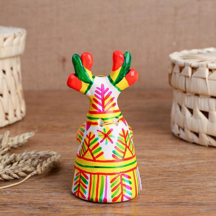 Филимоновская игрушка колокольчик &laquo;Олень&raquo;