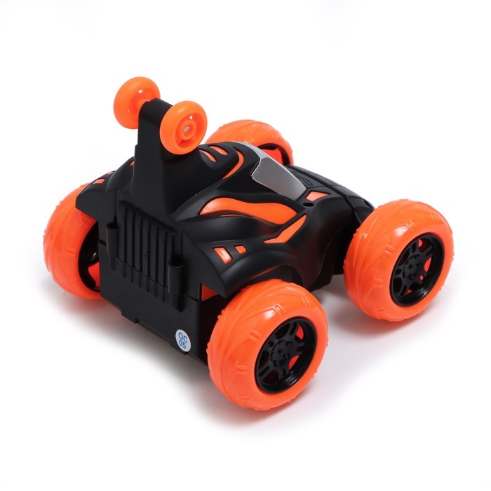 Машина-перевёртыш радиоуправляемая &laquo;Трюкач&raquo;, свет, работает от аккумулятора, цвет оранжевый