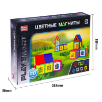 Конструктор магнитный &laquo;Цветные магниты&raquo;, 28 деталей