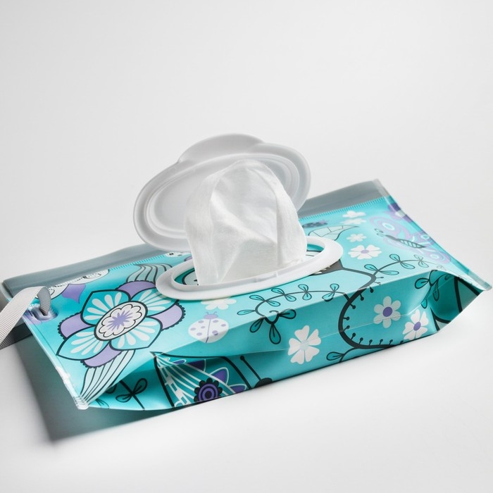 Контейнер для салфеток с петелькой «Абстракция», цвет МИКС Контейнер для салфеток с петелькой «Абстракция», цвет МИКС