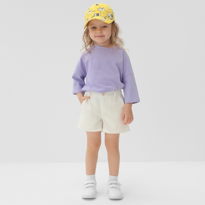 Шорты детские MINAKU: Cotton Collection цвет белый, рост 122