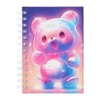 Записная книжка подарочная на гребне 80л,линия, цветной блок,обложка ПВХ 3D Мишка(17,6х13,5см) 105 Записная книжка подарочная на гребне 80л,линия, цветной блок,обложка ПВХ 3D Мишка(17,6х13,5см) 105