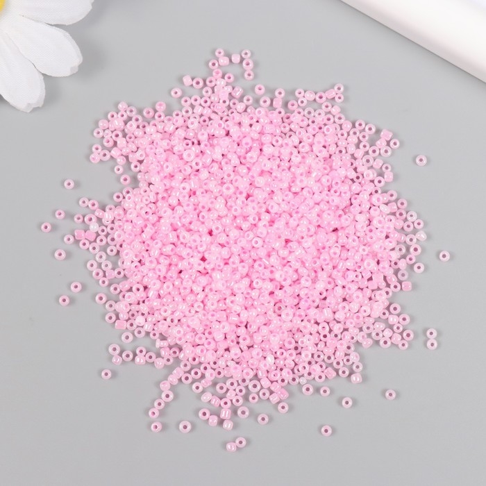 Бисер стекло 12/0 "Холодный розовый" перламутр 450 гр