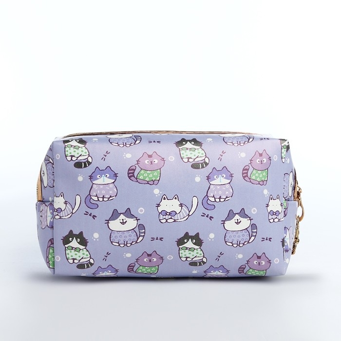 Косметичка на молнии, цвет сиреневый