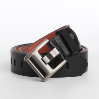 Ремень женский, ширина 3 см, люверсы, пряжка металл, винт, цвет чёрный Ремень женский, ширина 3 см, люверсы, пряжка металл, винт, цвет чёрный