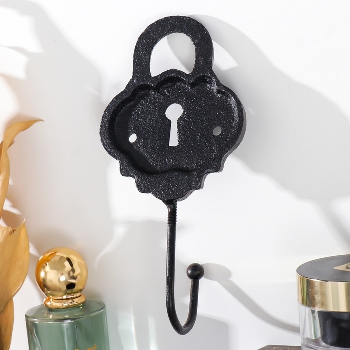 Крючок декоративный металл "Ажурный замочек" 8х5х17 см