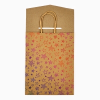 Пакет с клапаном «С Днём рождения», звезды, крафт, глиттер, 19,5 × 10 × 25.2 см Пакет с клапаном «С Днём рождения», звезды, крафт, глиттер, 19,5 × 10 × 25.2 см