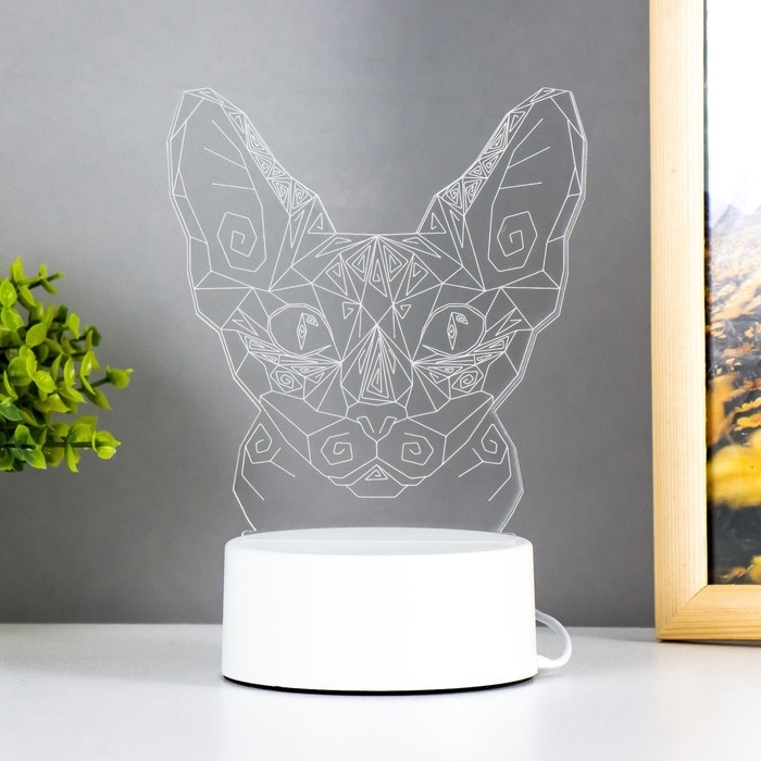 Светильник "Сфинкс" LED белый 11х9,5х13 см