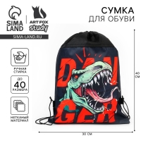 Мешок для обуви «Динозавр» нетканное полотно, размер 30 х 40 см Мешок для обуви «Динозавр» нетканное полотно, размер 30 х 40 см