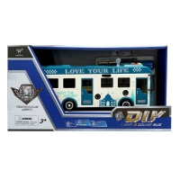 Конструктор винтовой &laquo;Автобус&raquo;, свет, звук, инерция, 42 детали