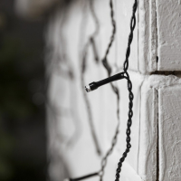 Гирлянда &laquo;Бахрома&raquo; 1.8 х 0.5 м, IP20, тёмная нить, 48 LED, свечение тёплое белое, 8 режимов, 220 В