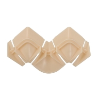 Набор комплектующих к плинтусу для столешницы "Идеал" Слоновая кость Глянцевая