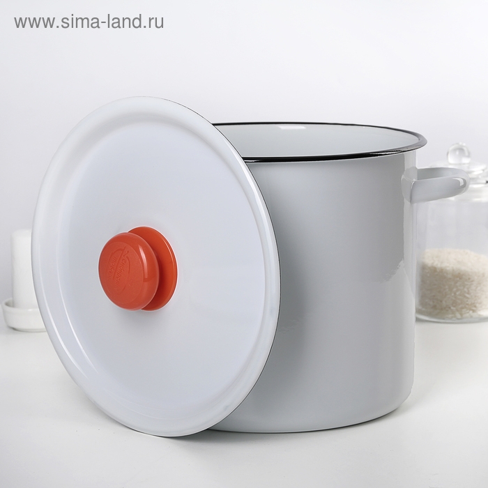 Кастрюля эмалированная без деколи, 5,5 л, цвет МИКС Кастрюля эмалированная без деколи, 5,5 л, цвет МИКС