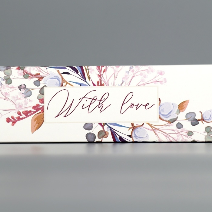 Коробка для конфет, кондитерская упаковка, 5 ячеек, &laquo;Венок&raquo;, 5 х 21 х 3.3 см