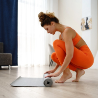 Коврик для йоги Sangh, 173&times;61&times;0,5 см, цвет серый