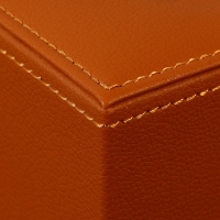 Шкатулка - диспенсер из искусственной кожи, цвет охра 10 х 18 х 10 см (салфетница)