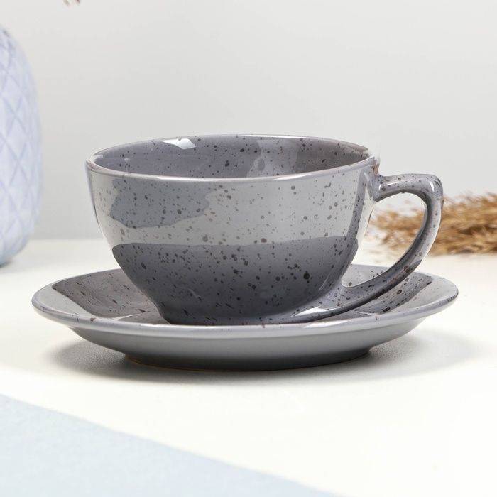 Чайная пара Чайная пара "Элегант" 0,25л / 11х6,5см + блюдце 15см, туман