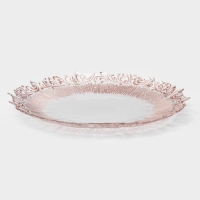 Тарелка - блюдо подстановочное &laquo;Узор&raquo;, d=33 см, цвет окантовки розовое золото